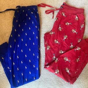 Lot of 2 POLO Ralph Lauren men’s joggers sleep pants pjs Medium and Large